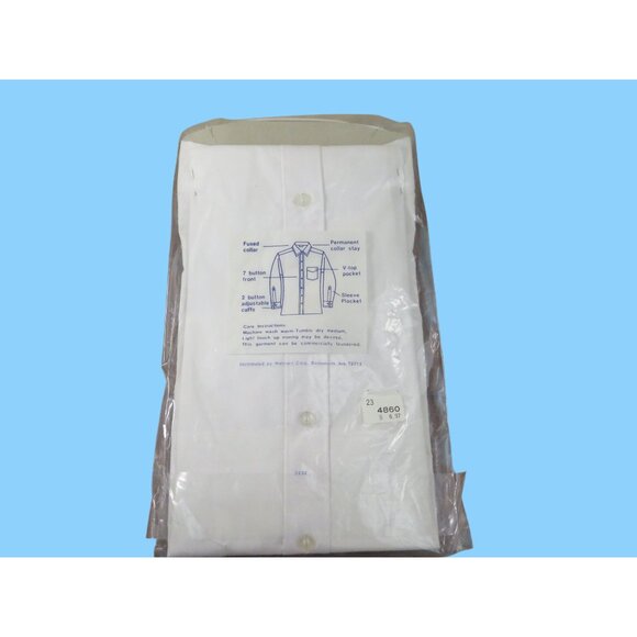 Country Squire Dress Collection White Short Sleeve Button-Up Shirt 15 1/2 - Picture 4 of 5